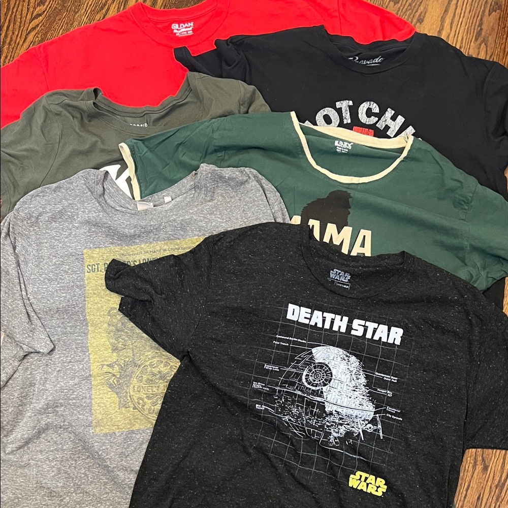 Junk Food, Star Wars, and more! Graphic Tees - Red, Green, Black, Gray